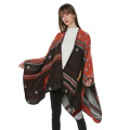 Damen Schal Wrap Poncho Ruana Cape leichte Strickjacke mit offener Vorderseite für Herbst Winter